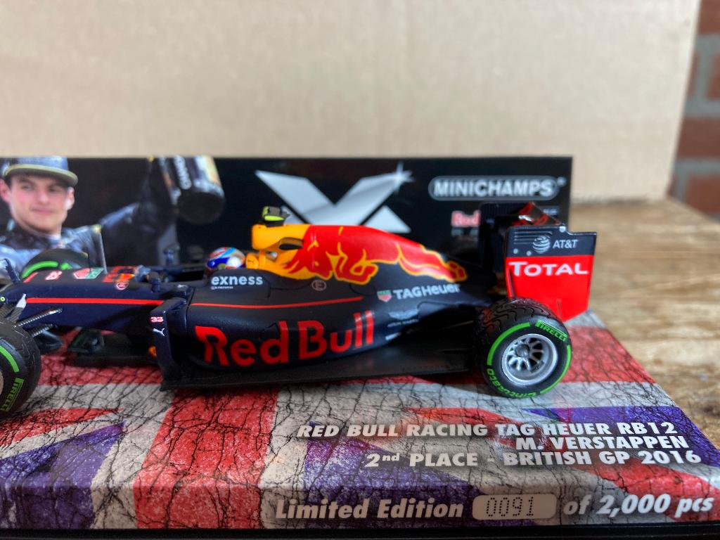✅ Max Verstappen 1:43 editie 12 2nd place British GP 2016, Ophalen of Verzenden, Nieuw, Formule 1