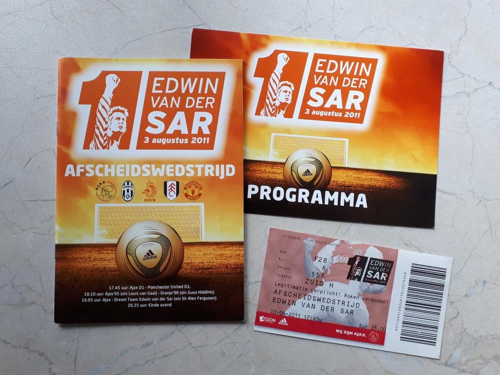 Edwin van der sar afscheidswedstrijd 2011 boekje, programma, Ophalen of Verzenden, Zo goed als nieuw, Buitenlandse clubs, Boek of Tijdschrift