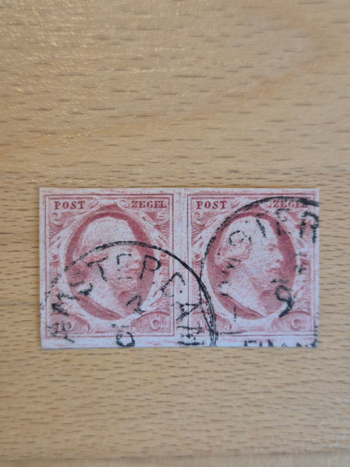 Nederland 1852 koning Willem III (paar), Ophalen of Verzenden, T/m 1940, Gestempeld