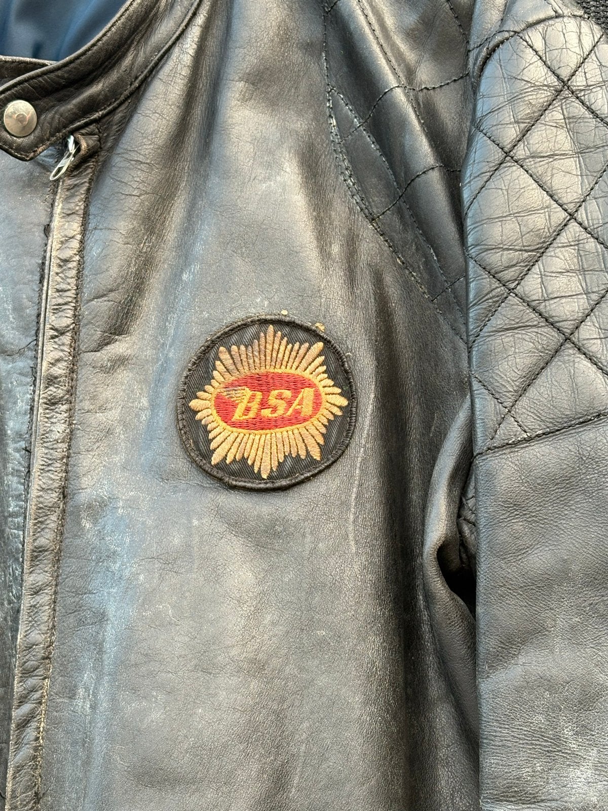 Vintage Lederen Motorpak 1-delig Jaren '60 BSA, Heren, G, Ophalen of Verzenden, Overall