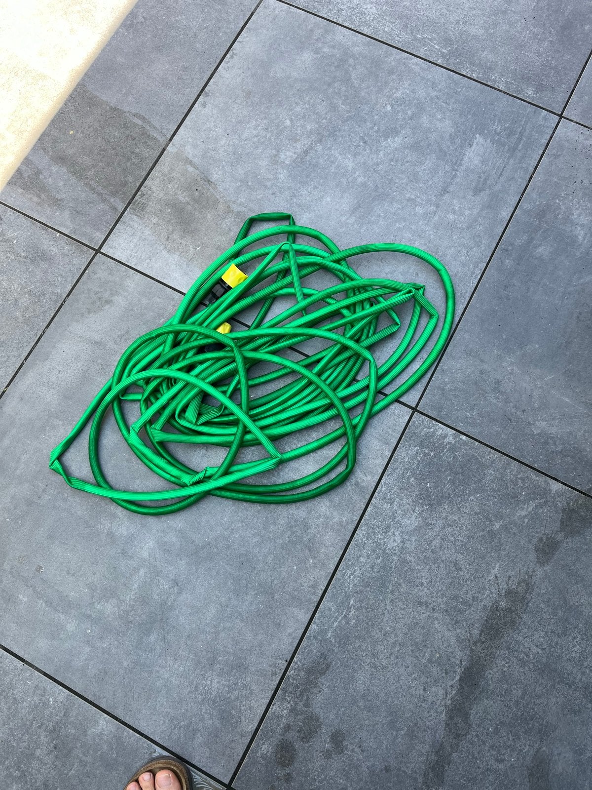 Oprolbare tuinslang met sproeistuk - 15 meter, Ophalen, Gebruikt, Tuinslang