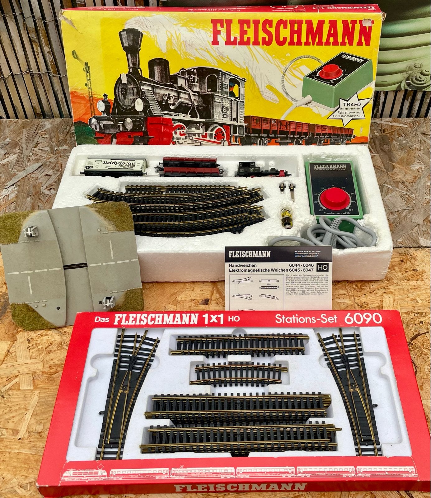 Fleischmann H0 Treinset met Stations-Set 6090, Gelijkstroom, Fleischmann, Ophalen of Verzenden, Analoog