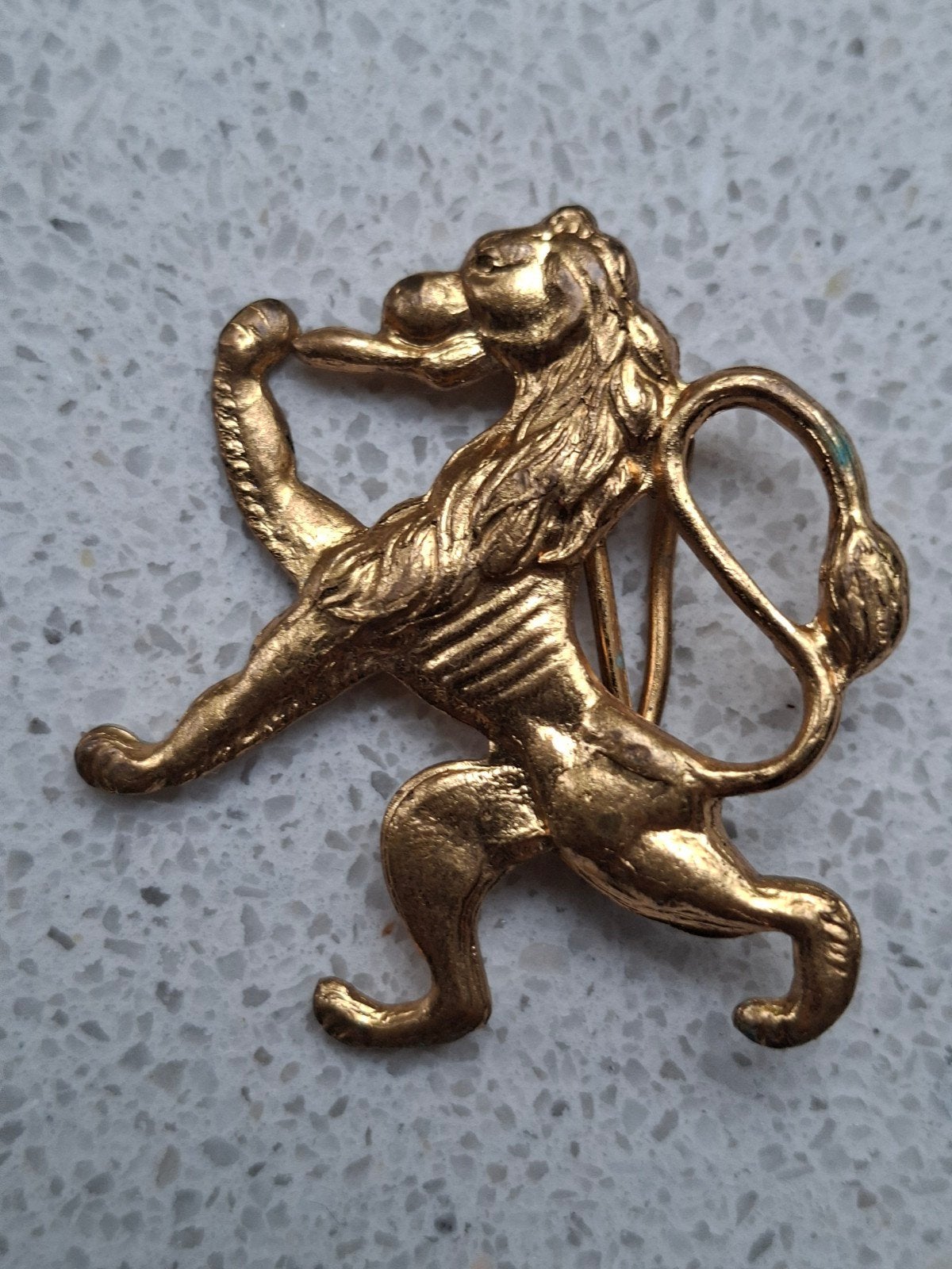 Embleem baretembleem leeuw badge, Verzamelen, Militaria | Algemeen, Verzenden, Landmacht, Overige gebieden, Embleem of Badge