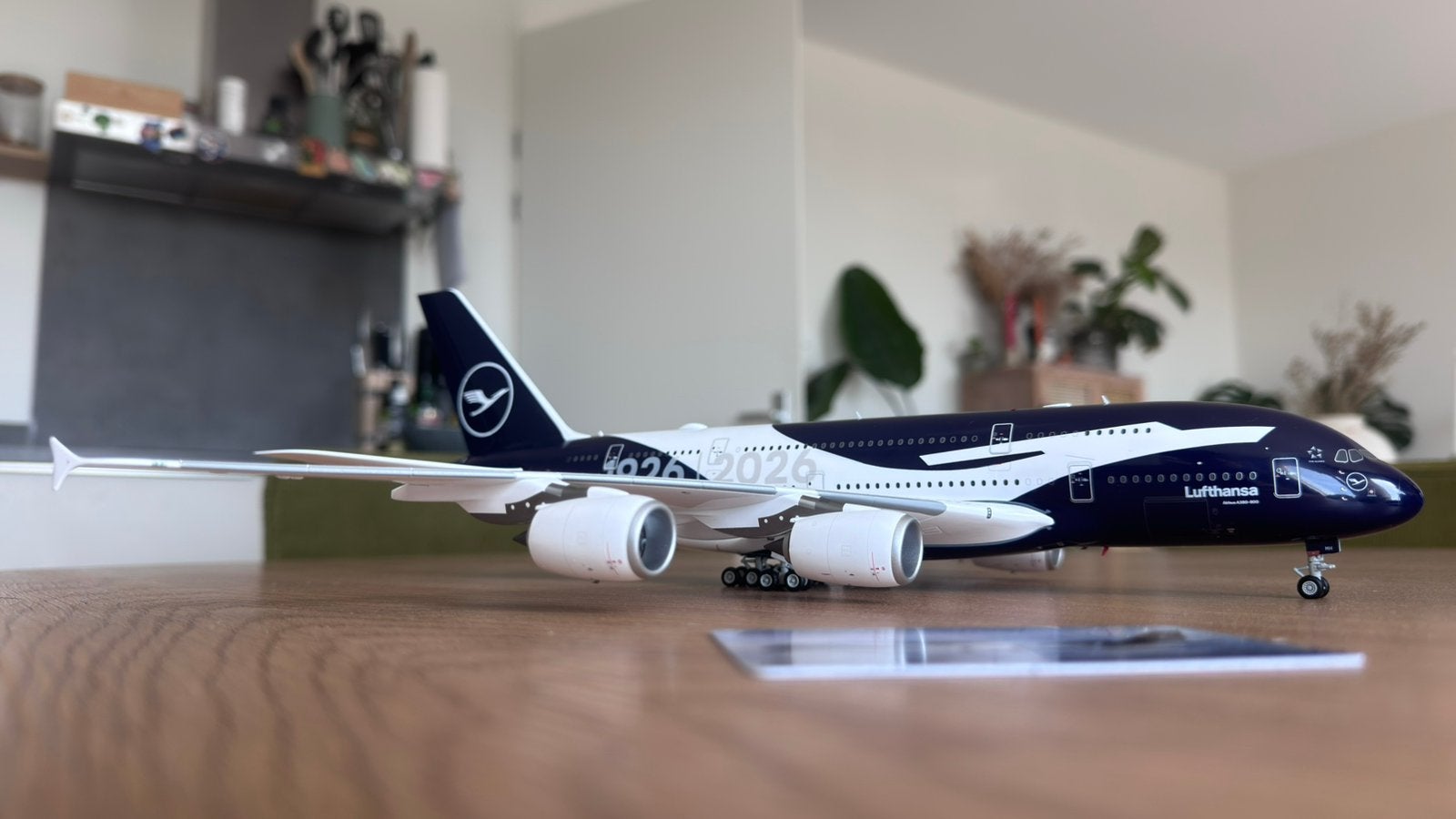 Lufthansa A380-800 100 Years D-AIMH SQ Wings 1:200, Ophalen of Verzenden, Zo goed als nieuw, Schaalmodel