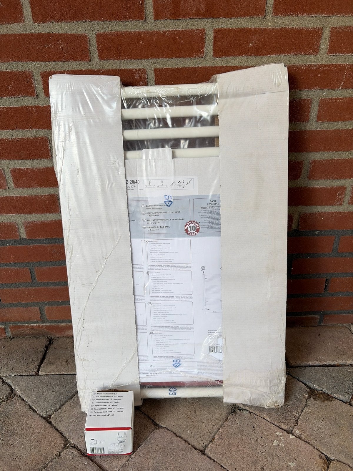 ROTHEIGNER Badkamerradiator Basic wit 267W 70x45 cm met ther, Ophalen, 30 tot 80 cm, Radiator, Nieuw