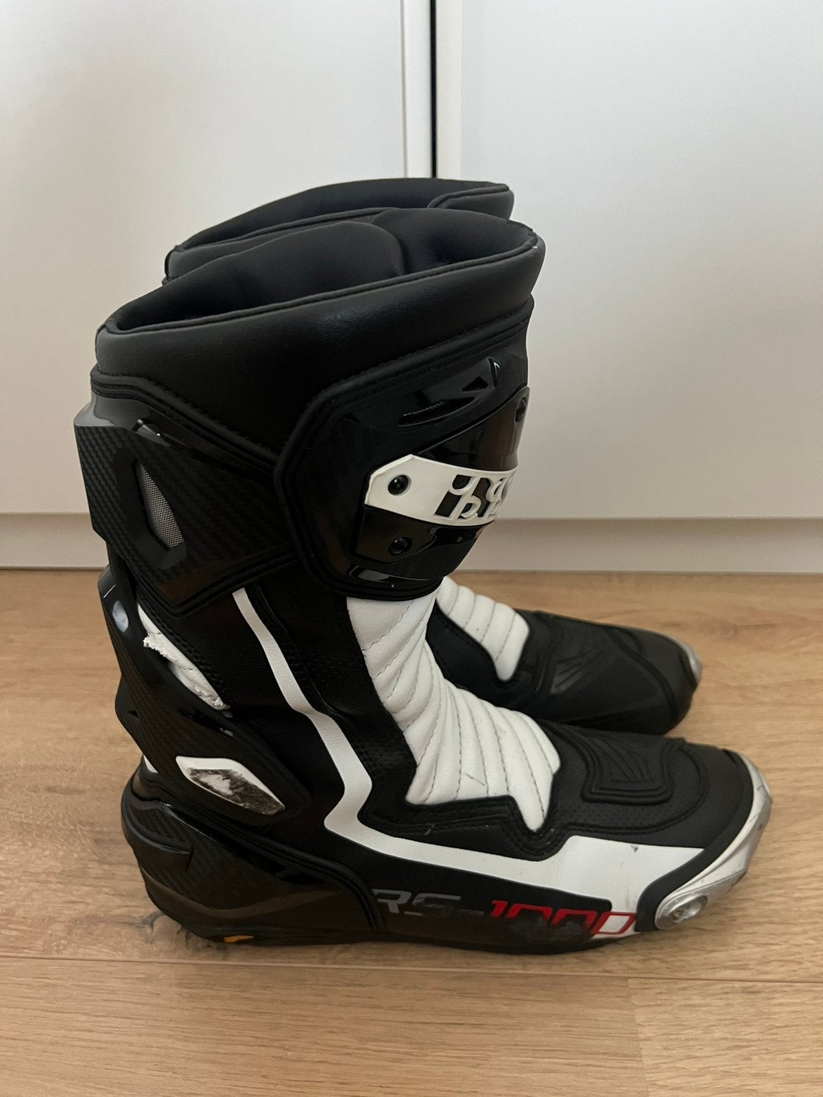 IXS RS-1000 Zwart Wit Motorlaarzen 45, Ophalen of Verzenden, Tweedehands, Laarzen