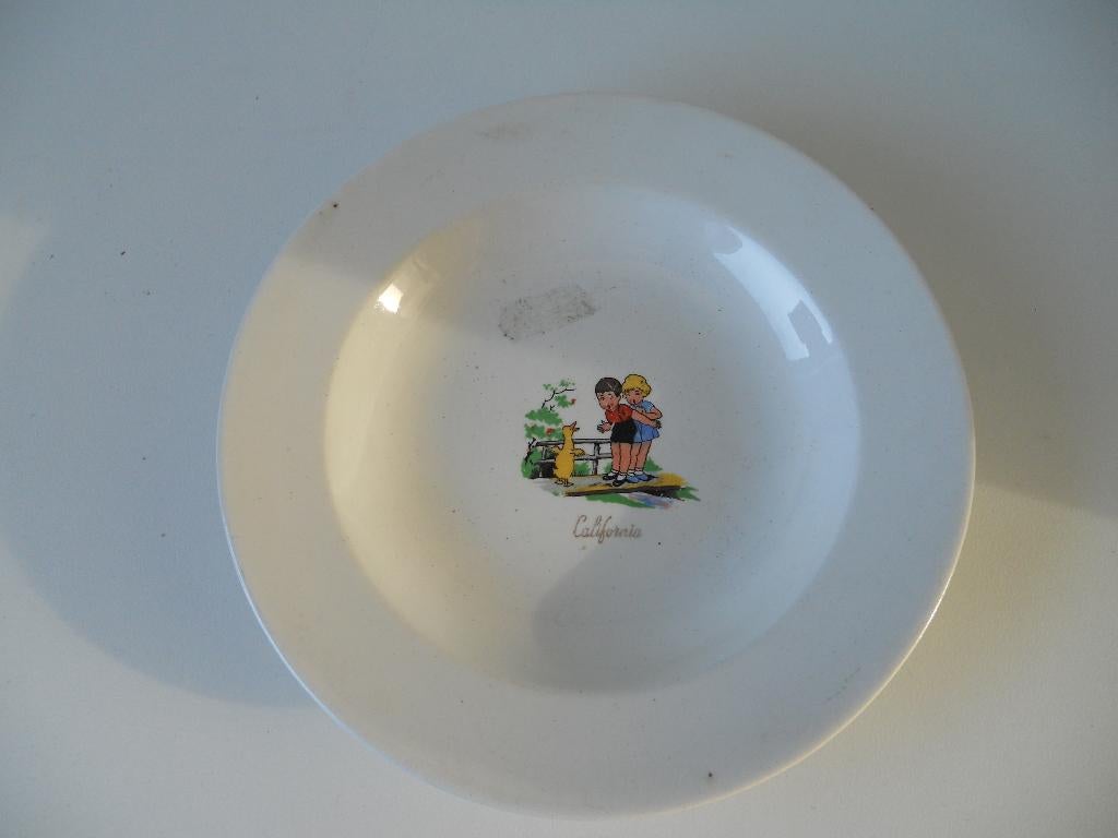 Kinder diep bordje California, Antiek en Kunst, Ophalen of Verzenden