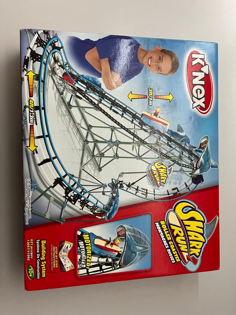 K'nex Shark Run Roller Coaster - Compleet met motor, Kinderen en Baby's, Speelgoed | Bouwstenen, Ophalen of Verzenden, Zo goed als nieuw