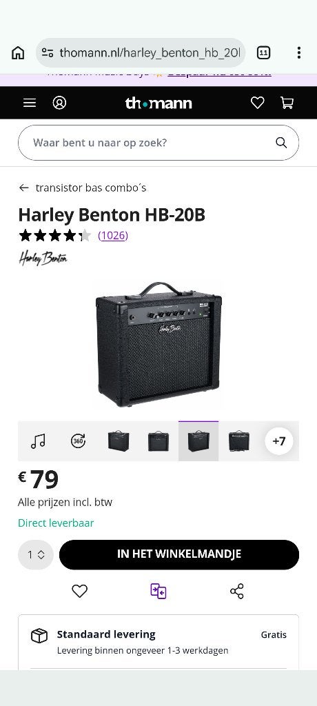 Harley Benton HB 20B versterker nieuw, Muziek en Instrumenten, Versterkers | Bas en Gitaar, Ophalen, Nieuw, Basgitaar, 100 watt of meer