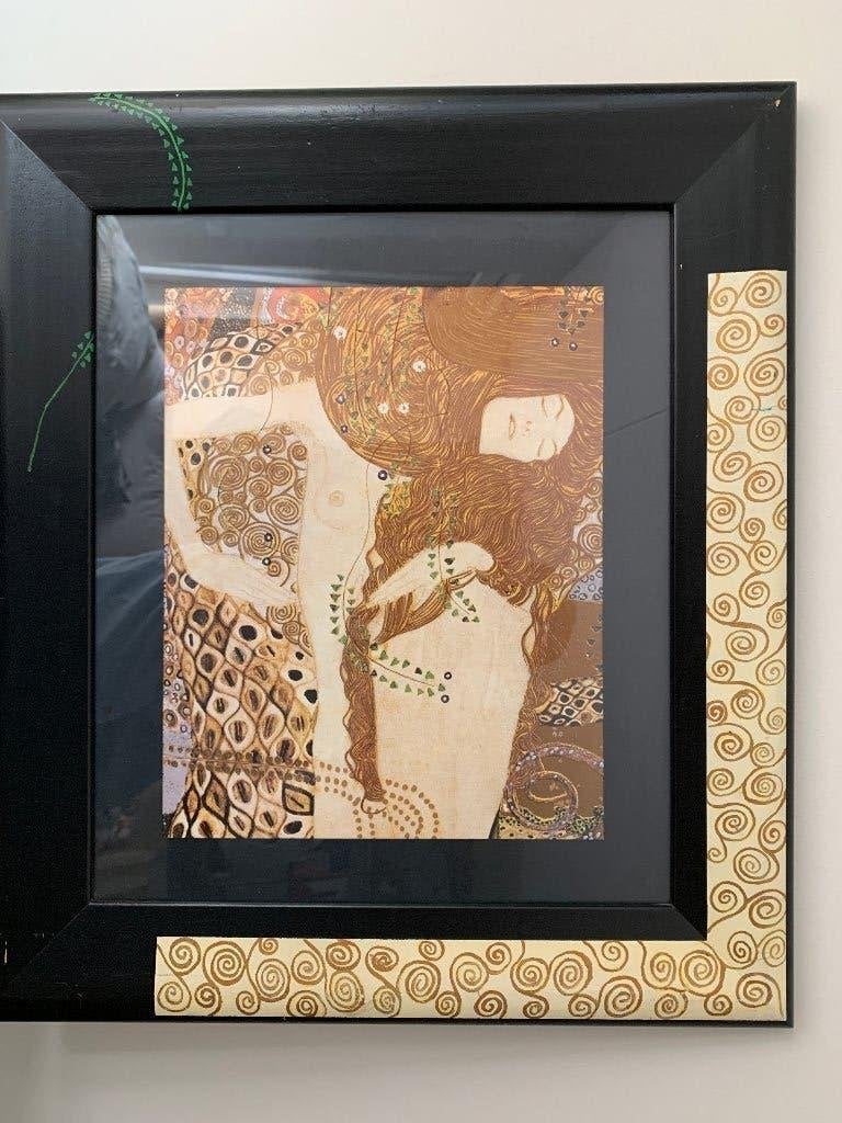 Gustav Klimt - Wasserschlangen - Herkomst EIGL Oostenrijk, Gesigneerd, Ophalen of Verzenden, Portret en Figuren, Zeefdruk