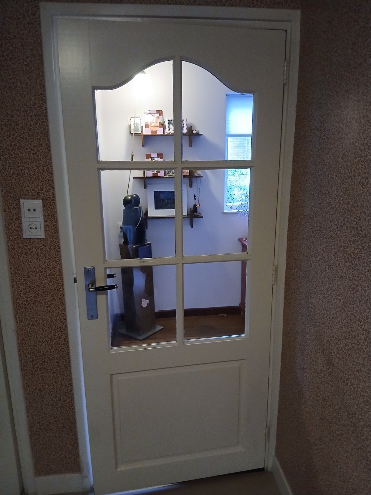 Gratis 2x paneeldeur massief met glas incl. deurklink, Ophalen, Gebruikt, Binnendeur, Minder dan 200 cm