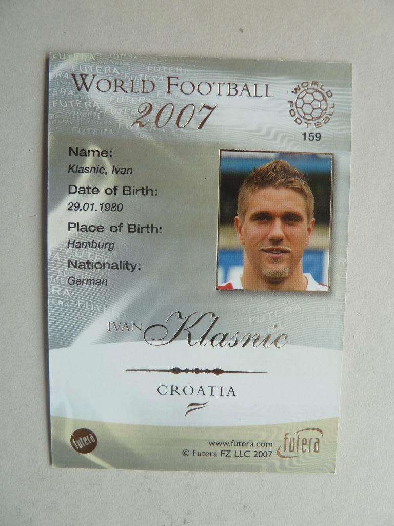 Futera  WK 2007 card  Ivan.Klasnic, Ophalen of Verzenden, Zo goed als nieuw, Buitenlandse clubs, Poster, Plaatje of Sticker
