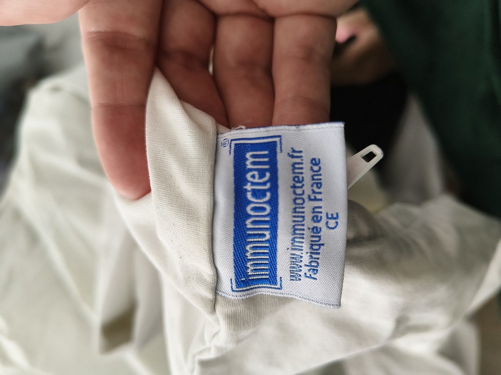Anti-huisstofmijt matrashoes Immunoctem, Gebruikt, Eenpersoons, Matrasbeschermer, Wit