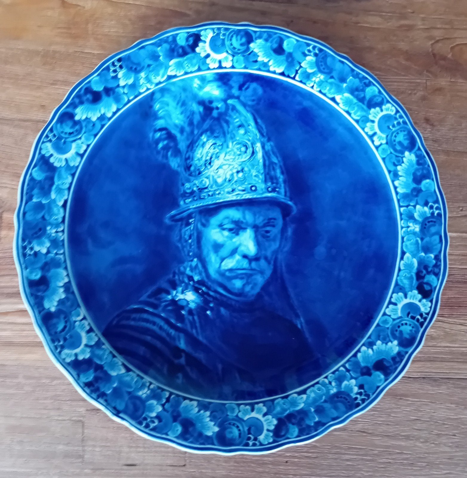 Groot wandbord Porceleyne Fles Delft naar Rembrandt, Antiek en Kunst, Ophalen