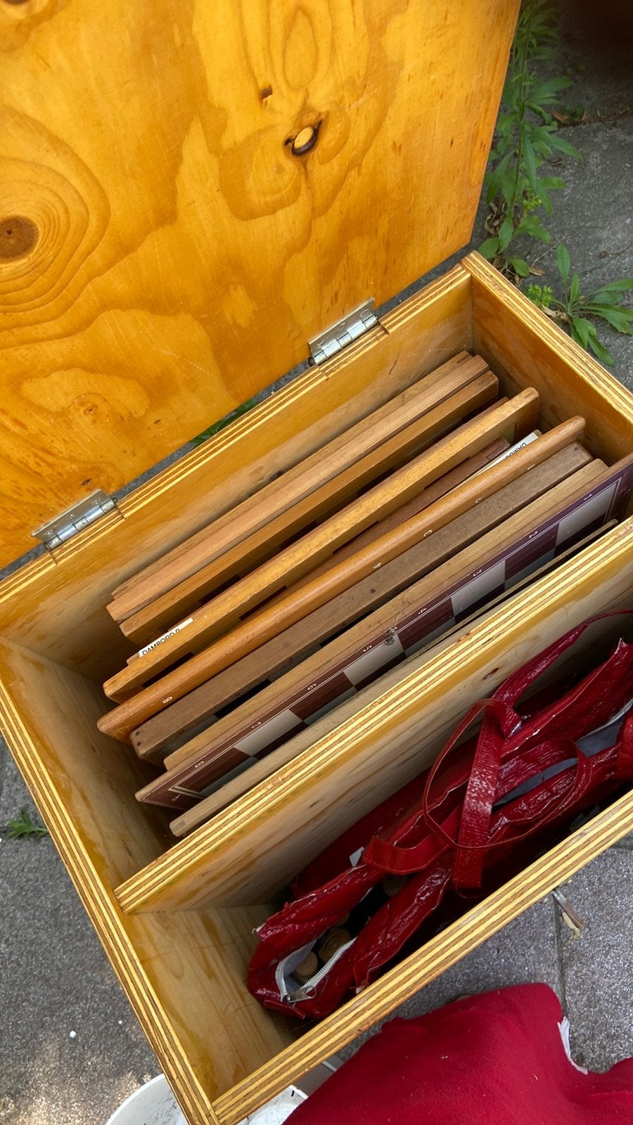 15 houten damborden en voor 25 damborden houten stenen, Hobby en Vrije tijd, Ophalen, Zo goed als nieuw