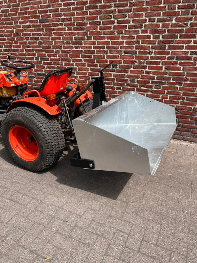 ACTIE: Grondbak 120 cm Mechanisch kiepend –minitractor CAT 1, Ophalen of Verzenden, Nieuw