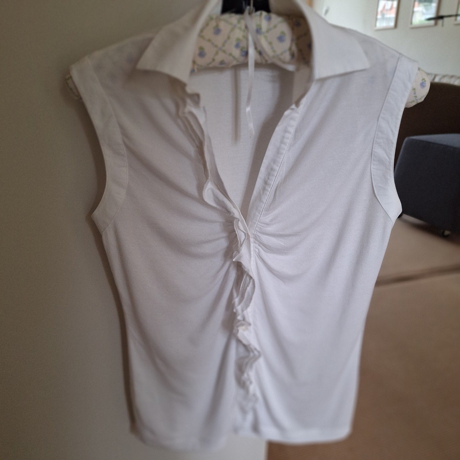 Mart Visser blouse  mouwloos mt S, Kleding | Dames, Ophalen of Verzenden, Zo goed als nieuw, Maat 36 (S), Wit