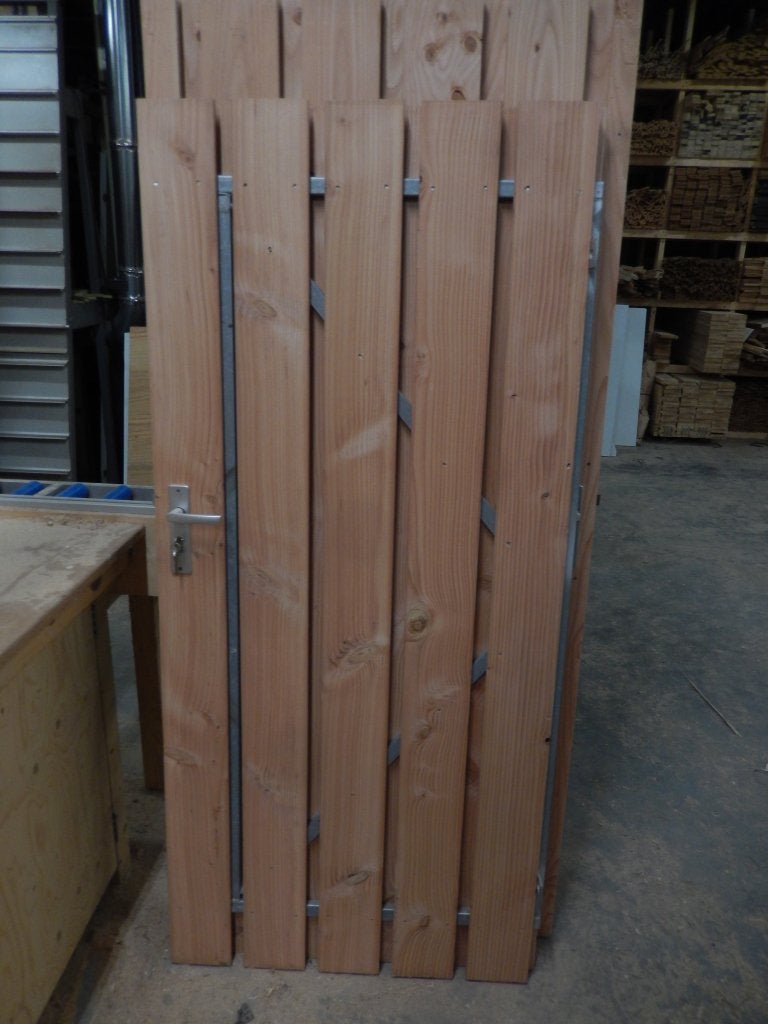 Poortdeur geimpregneerd, met stalen frame (*), Tuin en Terras, Tuinpoorten, Niet ingevuld, Niet ingevuld, Nieuw, Ophalen of Verzenden
