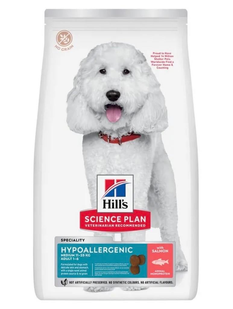Hill's Science Plan Hypoallergenic Adult Medium met Zalm, Dieren en Toebehoren, Dierenvoeding, Ophalen of Verzenden, Hond