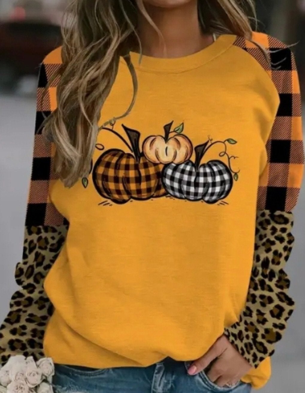 Halloween / Herfst longsleeves shirt L NIEUW!!, Meerkleurig, Maat 42/44 (L), Nieuw, Ophalen of Verzenden