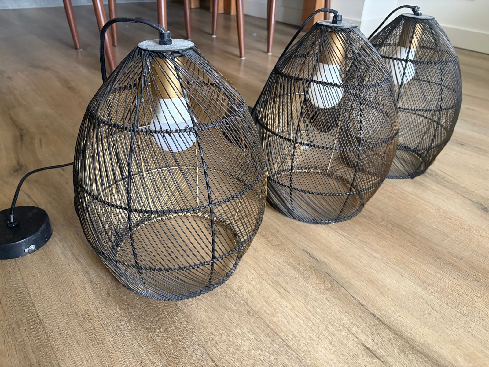 3 zo goed als nieuwe lampen te koop, Ophalen, Zo goed als nieuw, Metaal