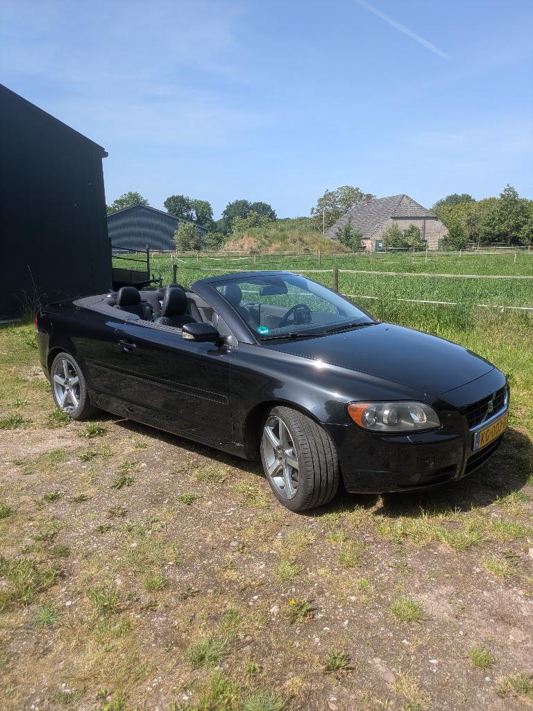 Volvo C70 2.5 T5 Summum automaat 2006 Zwart, Auto's, C70, Cabriolet, Navigatiesysteem, Grijs