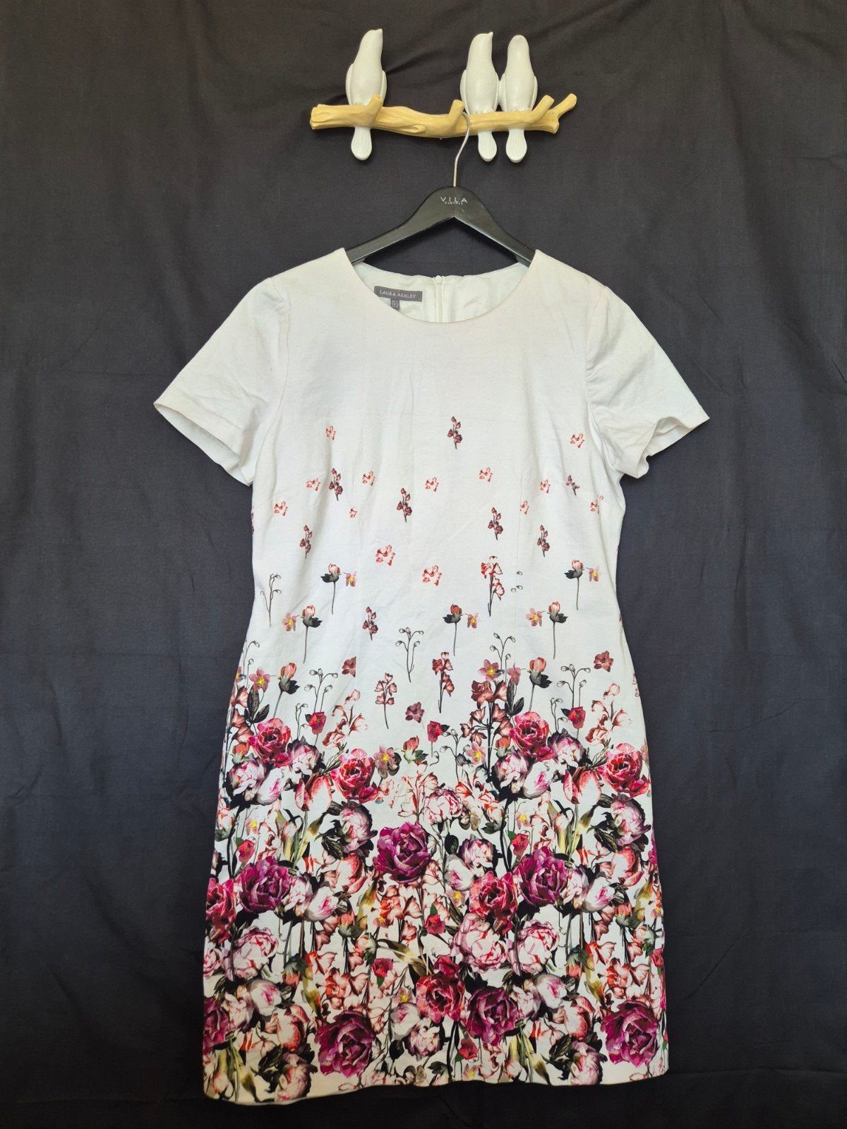 Laura ashley jurk 40, Ophalen of Verzenden, Zo goed als nieuw, Maat 38/40 (M), Onder de knie