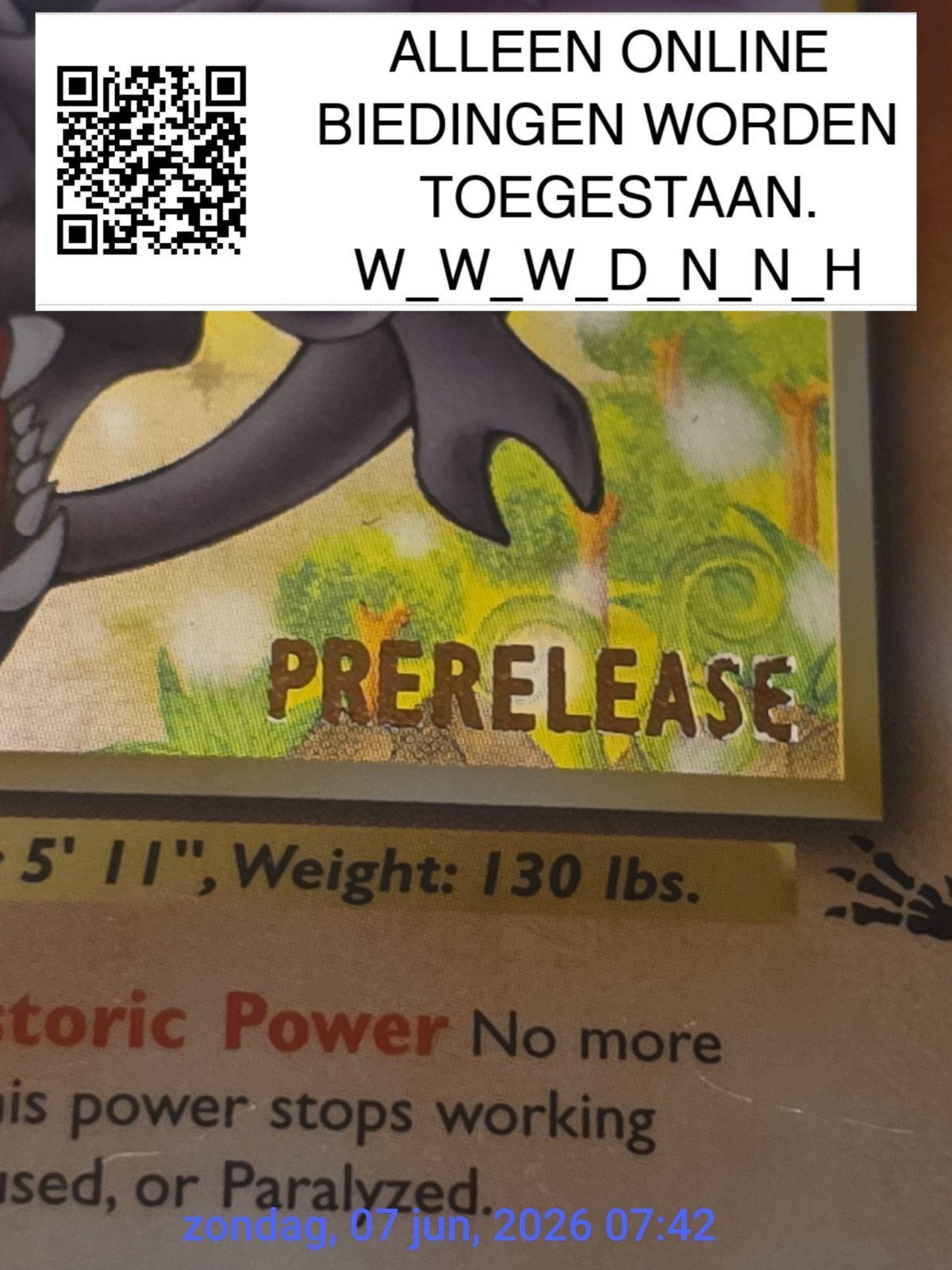 Fossil aerodactyl #1 PRERELEASE #edition1, Verzenden, Losse kaart