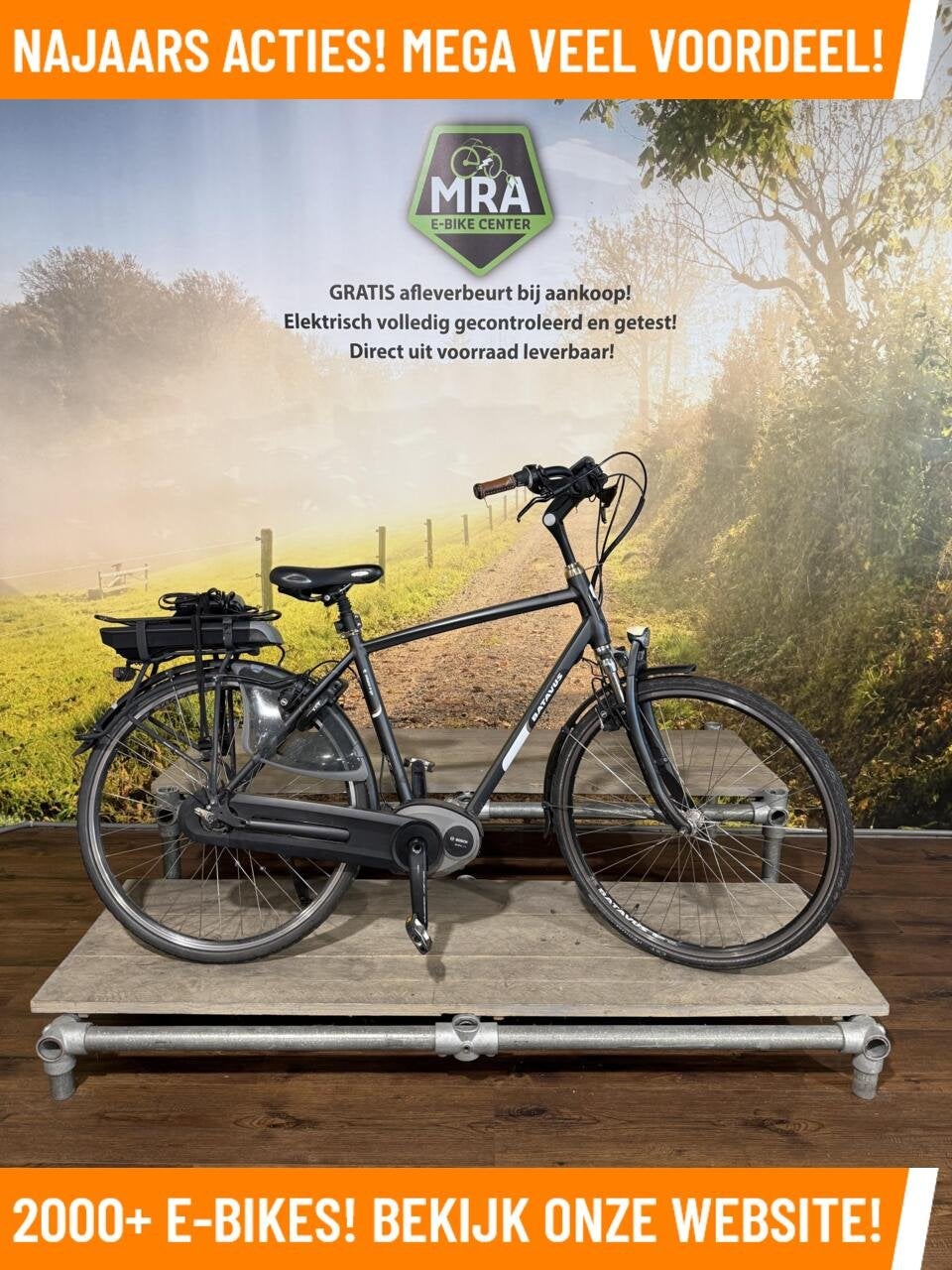 Batavus Milano E-GO elektrische fiets met middenmotor ebike!, Fietsen en Brommers, Zo goed als nieuw, 50 km per accu of meer, Batavus