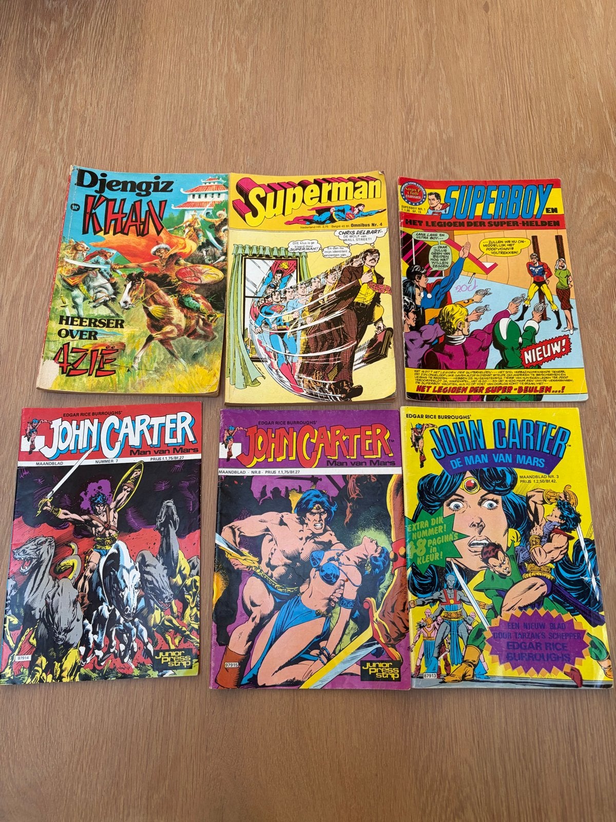 Grote collectie vintage stripboeken: Tarzan, Superman, John, Meerdere stripboeken, Ophalen, Gelezen