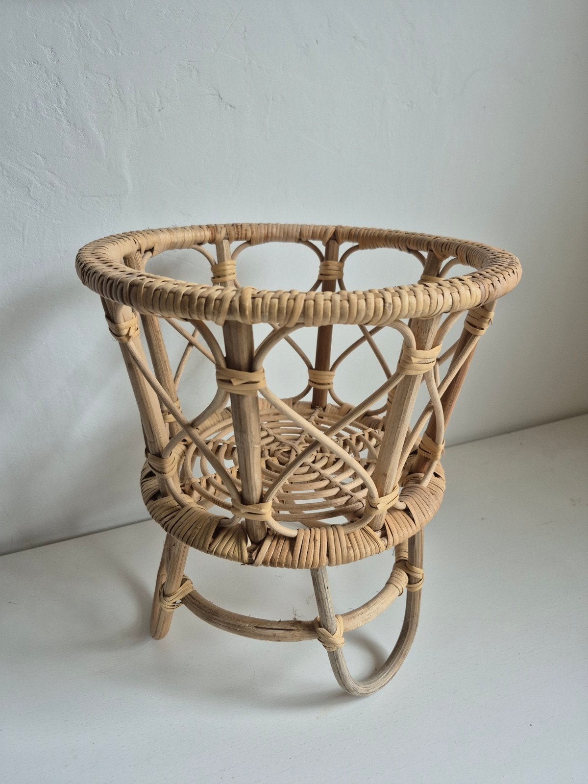 Rotan bloempothouder, Overige materialen, Rond, Minder dan 40 cm, Ophalen