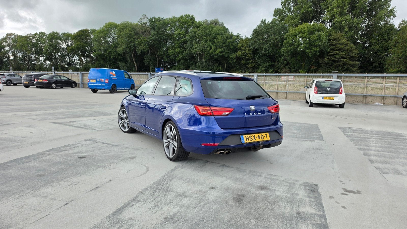 Seat Leon 2.0 TDI 184PK Dsg-7 2019 Blauw Trekhaak, Auto's, 4 cilinders, Leder, Stationwagon, Diesel