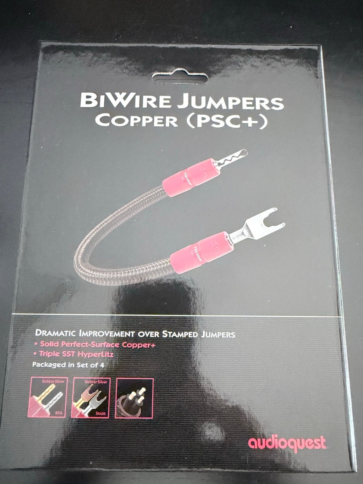 AudioQuest Bi-wire Jumpers Koper (PSC+) - Nieuw in verpakkin, Info@audioquest.nl, Nieuw, Minder dan 2 meter, The Quest Group