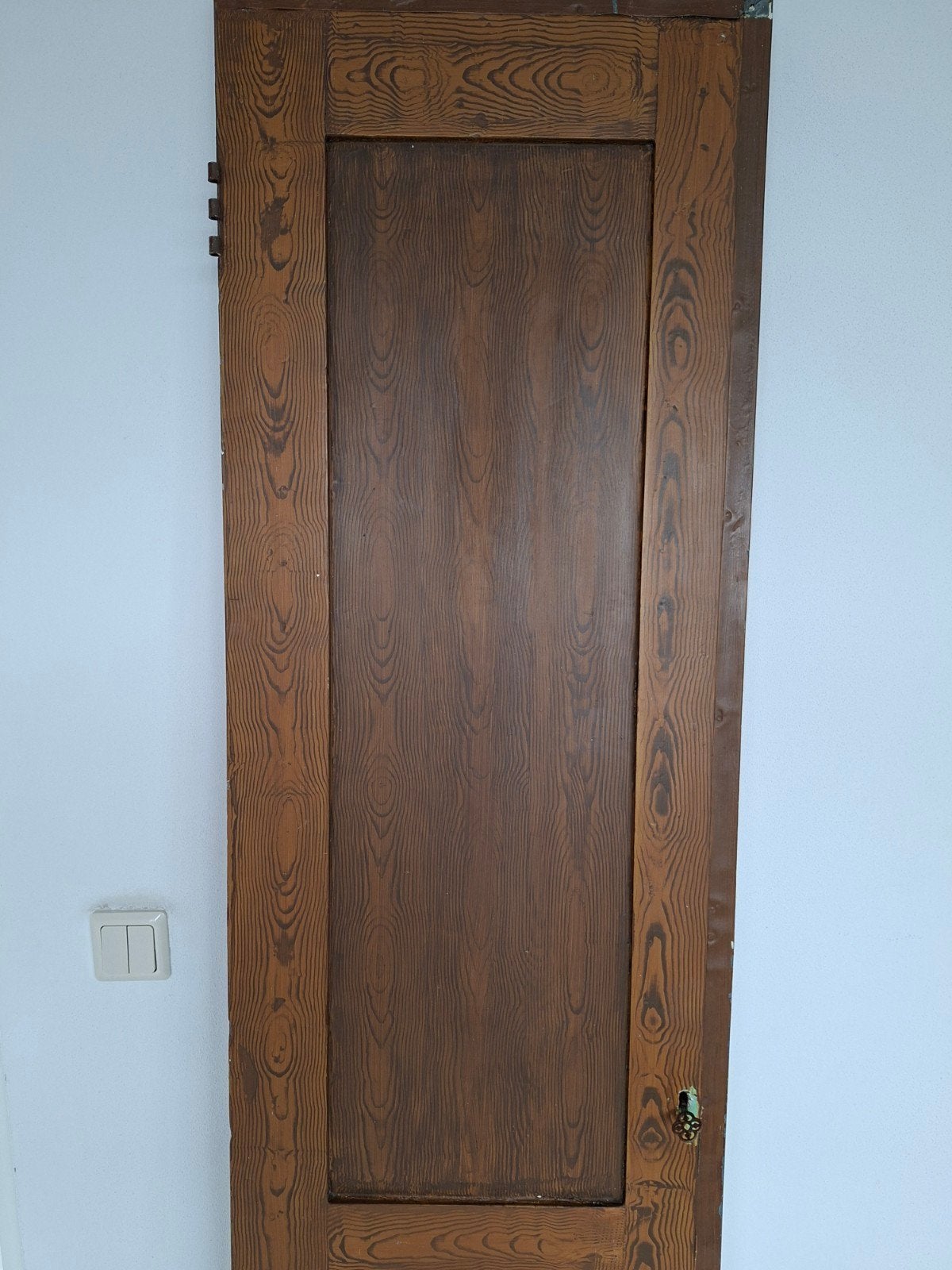 Vintage Houten Binnendeur - Brocante, gebruikt, Doe-het-zelf en Verbouw, Deuren en Horren, Ophalen, Gebruikt, Binnendeur, 200 tot 215 cm
