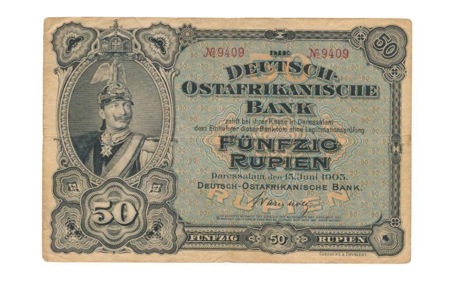 Duits Oost-Afrika 50 Rupien 1905, Postzegels en Munten, Ophalen of Verzenden, Duitsland, Losse munt