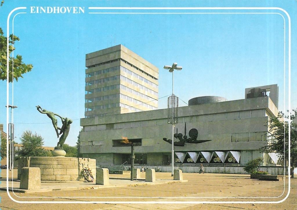 AK Eindhoven - Stadhuis, Stadhuisplein, Verzenden, 1960 tot 1980, Ongelopen, Noord-Brabant