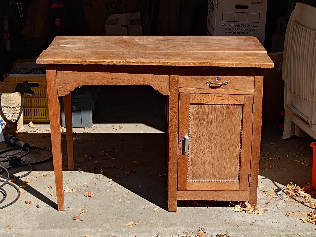 Bureautje, eikenhout, gratis af te halen, Ophalen, Klassiek, Bureau-kast combinatie, 69 cm