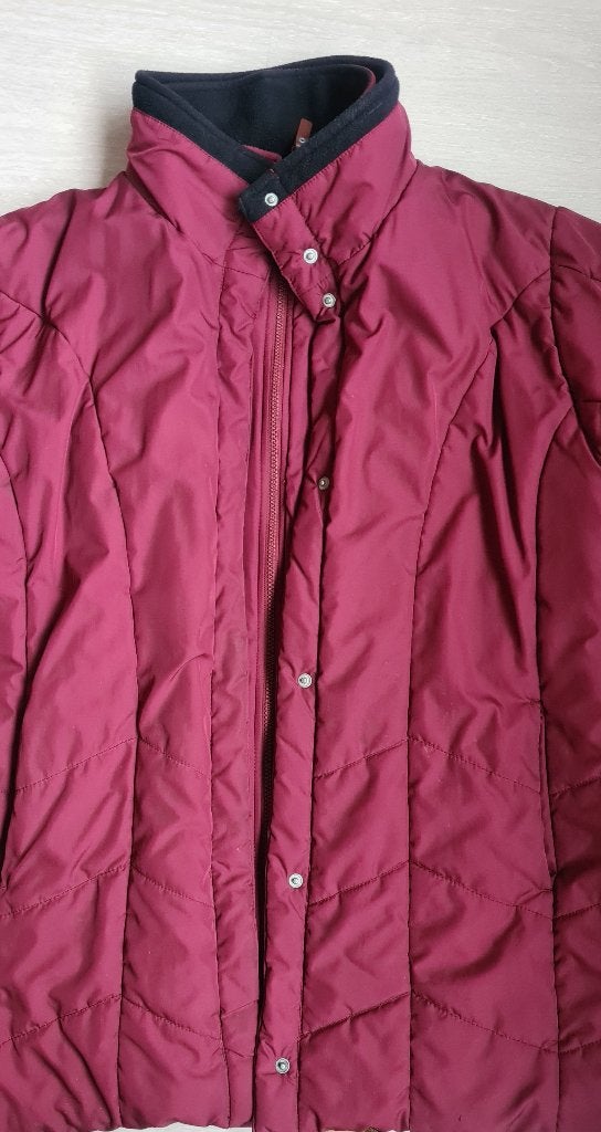 Dames winterjas, maat 50, bordeau, Ophalen of Verzenden, Gedragen, Maat 46/48 (XL) of groter, Rood