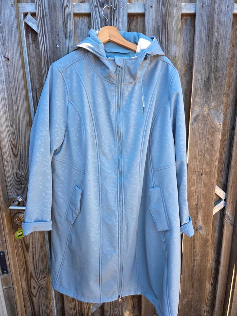 Ulla Popken Nieuwe Softshell Jas met Vlinderprint, Blauw, Maat 46/48 (XL) of groter, Nieuw, Ulla Popken