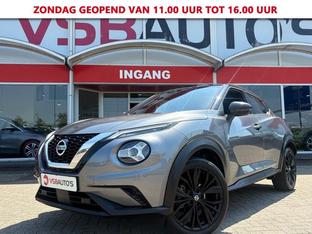 Nissan JUKE 1.0 DIG-T ENIGMA LED NAVI CAMERA CARPLAY AIRCO L, Auto's, USB, Gebruikt, Huisgarantie, Met garantie (alle)