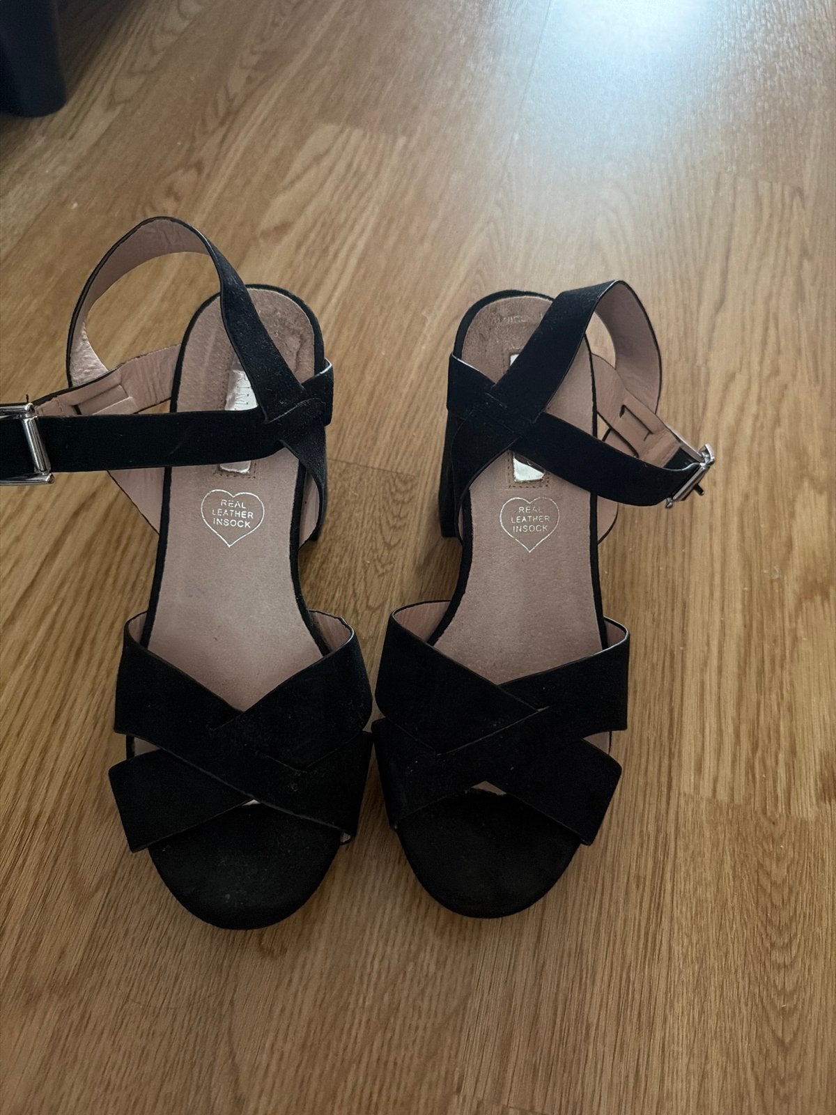 Primark Zwarte Sandalen met Blokhak Maat 36, Zwart, Gedragen, Sandalen of Muiltjes, Ophalen of Verzenden