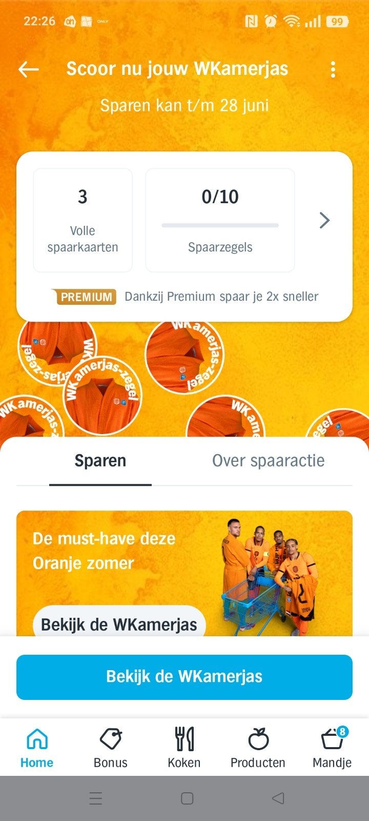WKamerjas zegels AH * 3 volle spaarkaarten, Albert Heijn, Ophalen