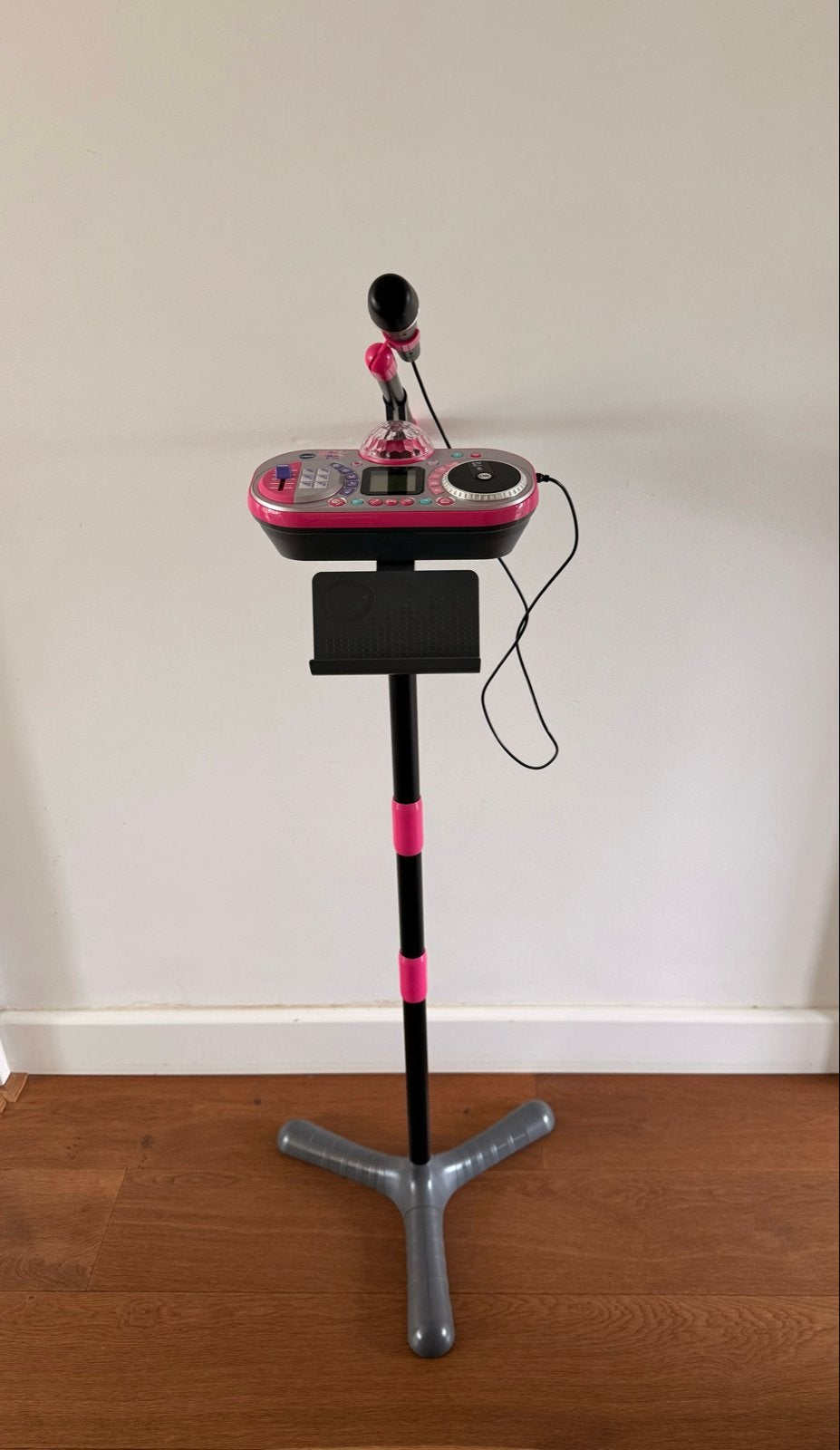 VTech Kidi Super Star Karaoke Microfoon met Standaard, Ophalen of Verzenden, Zo goed als nieuw, Complete set