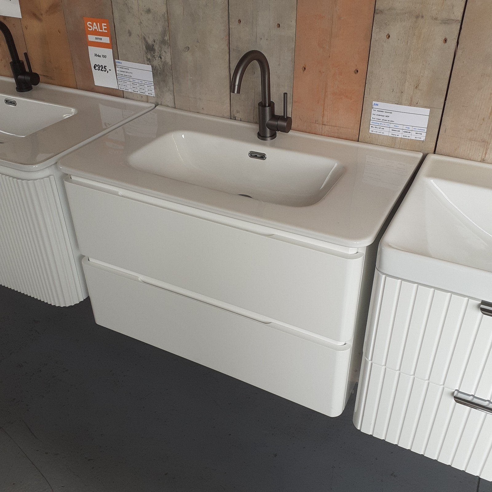 Badmeubel, glans wit, modern, strakke afwerking, Sin 80, Ophalen of Verzenden, Nieuw