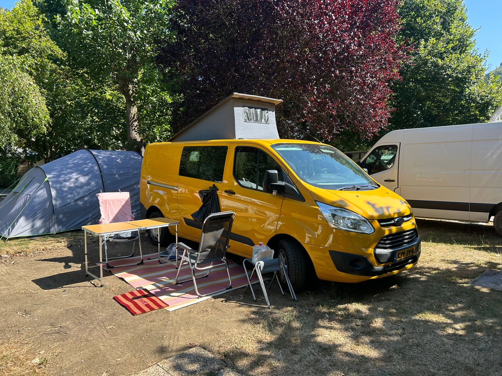 Te huur — CAMPER Ford Transit Custom (zelfbouw 2026), Caravans en Kamperen, Ophalen, Zo goed als nieuw