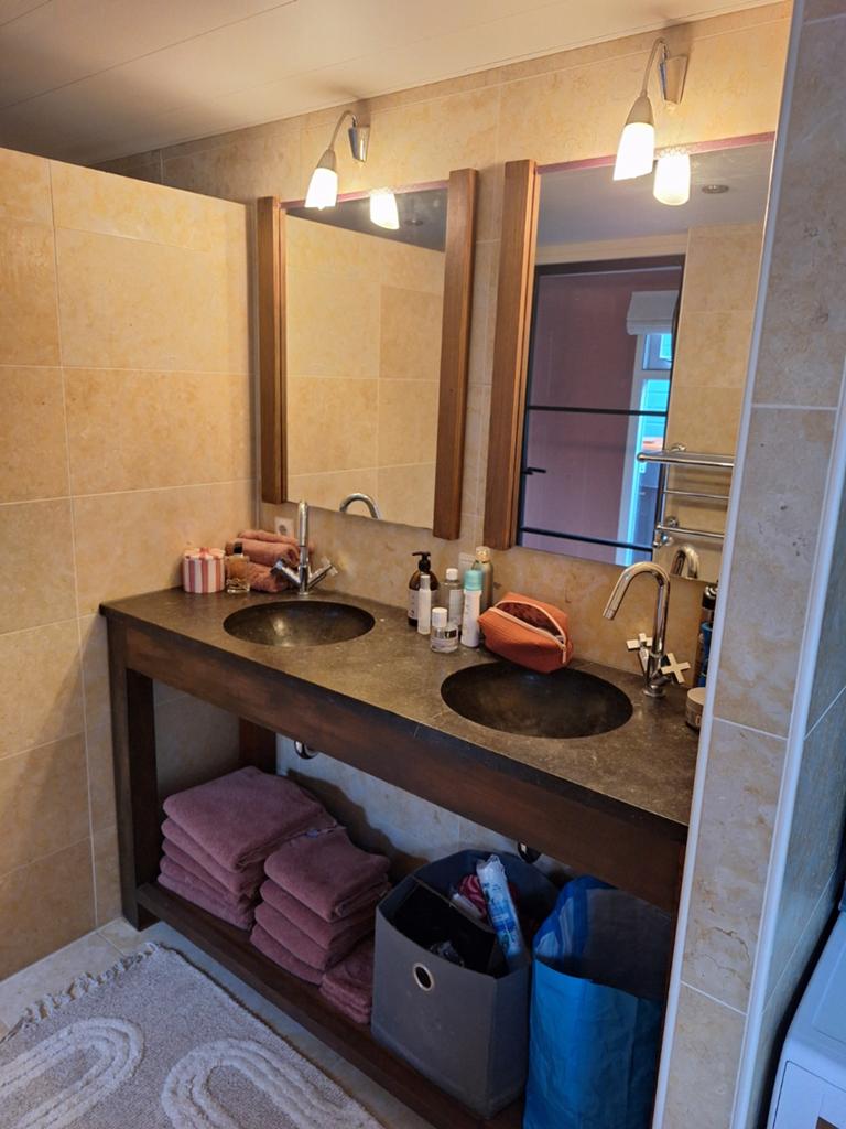 Badkamermeubel met verwarmde spiegel, 161,6x51x93 cm, Huis en Inrichting, Badkamer | Badkamermeubels, Ophalen, 50 tot 75 cm, 50 tot 100 cm