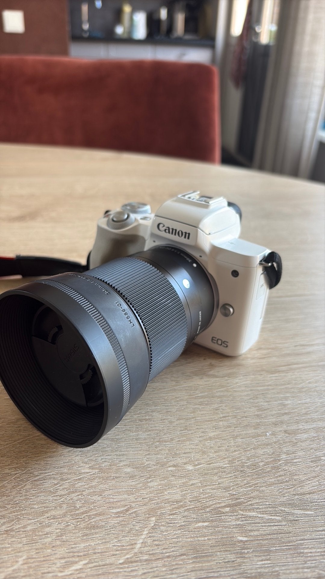 Canon eos m50 mark ii met 30mm 1.4 lens, Ophalen, Zo goed als nieuw, Systeemcamera, Canon