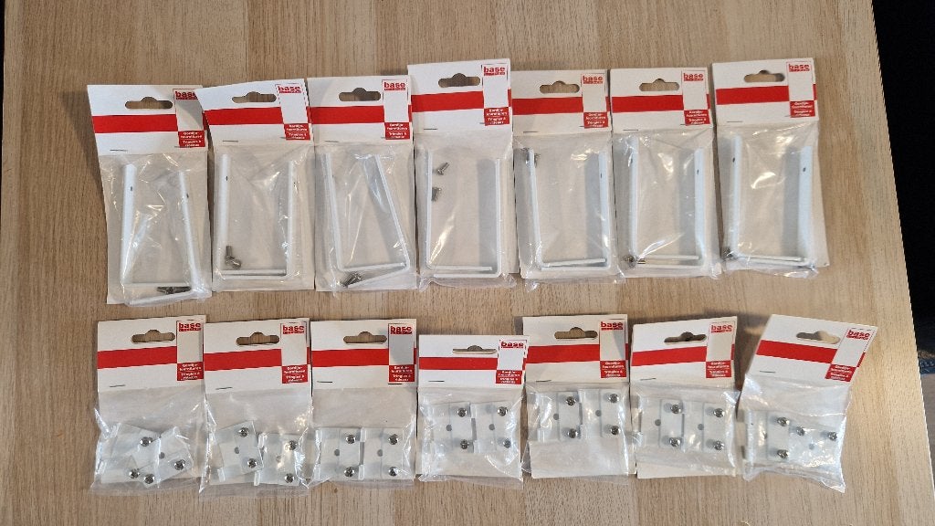 Baseline Gordijnfournituren - Nieuw in de verpakking!, Overige merken, Wit, Metaal, Nieuw