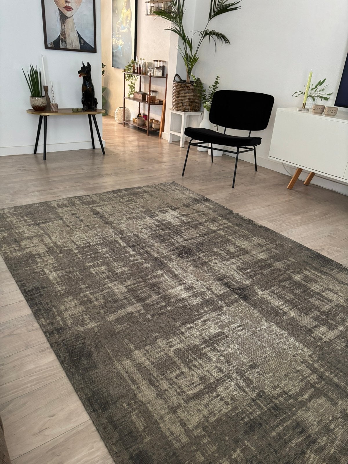 Zgan vloerkleed Shiraz Karwei 160x240, Ophalen, 200 cm of meer, Zo goed als nieuw, Grijs