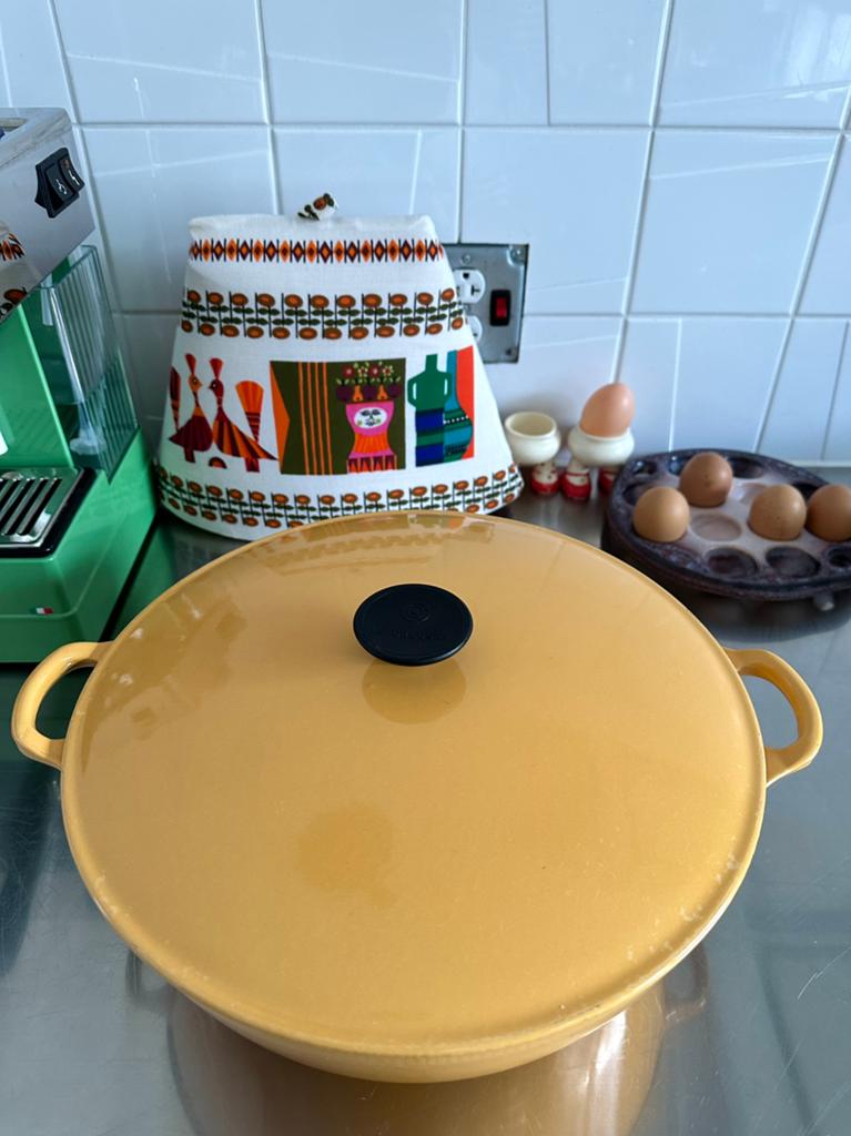 Le Creuset Pan Gietijzer 31 cm, Gietijzer, Ophalen of Verzenden, Zo goed als nieuw, X